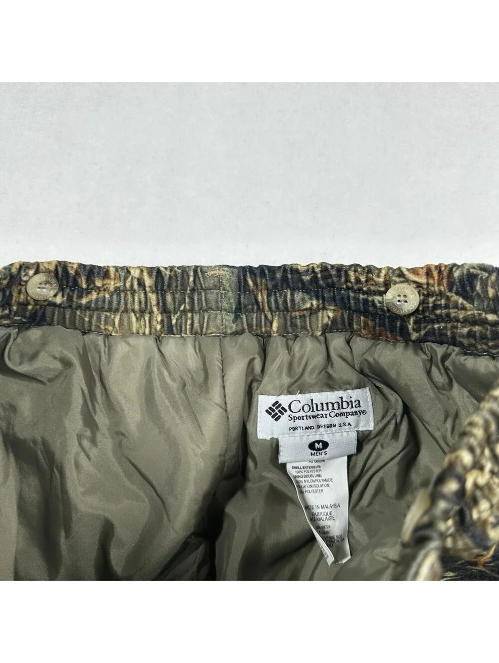 Columbia Hunting Pants Men M Camo 30x32 Omni Tech Hunting Seclusion 3D NWOT